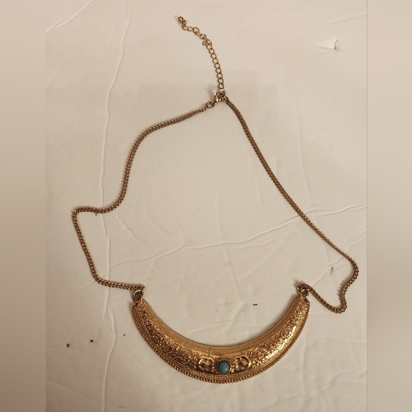 Treska Crescent Moon Statement Necklace - Picture 2 of 3